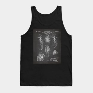 Scuba Tank Patent - Scuba Diver Deep Sea Diving Art - Black Chalkboard Tank Top